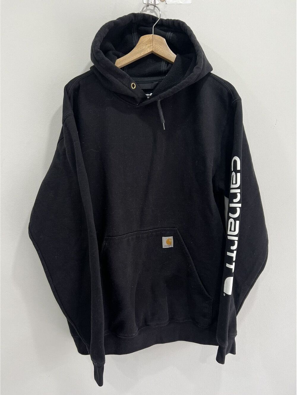 Vintage Carhartt Hoodie sweater sleeve spellout